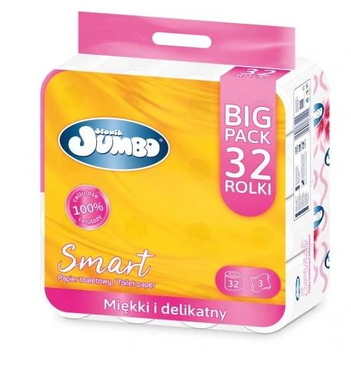PAPIER toaletowy SŁONIK JUMBO 32szt BIAŁY 3w 