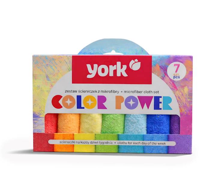 ŚCIERECZKA Z MIKROFIBRY - 7szt YORK COLOR POWER