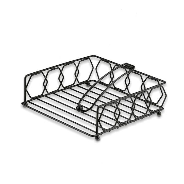 SERWETNIK Z KULKĄ DECO CZARNY 18,5x18,5x6,5cm