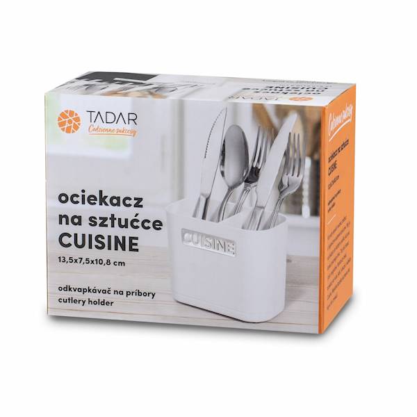 OCIEKACZ DO SZTUĆCÓW 2-kom.biały CUISINE