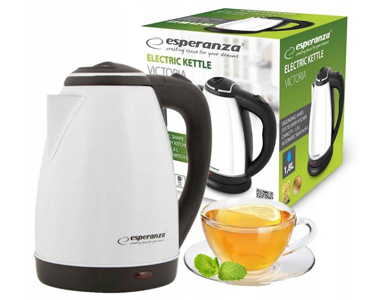 CZAJNIK 1,8L elektr.bezprzewodowy VICTORIA biały