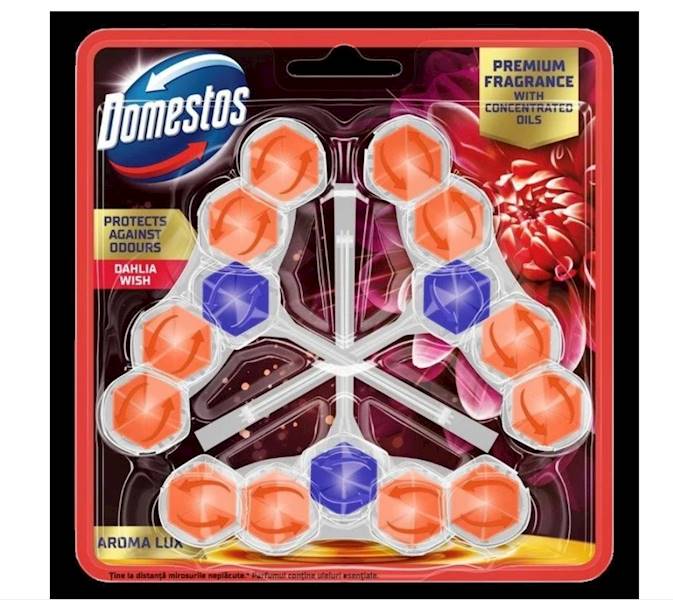 DOMESTOS AROMA LUX zawieszka kulki - 3x55g DAHLIA