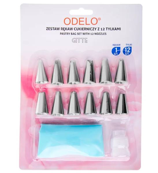 RĘKAW CUKIERNICZY worek + 12 końcówek GITTE OD3078