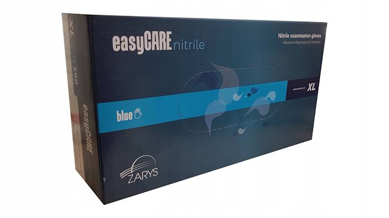 RĘKAWICE NITRYLOWE  XL 100szt easyCARE niebieskie
