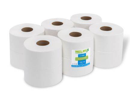 PAPIER toalet. JUMBO 12szt  BIAŁY celuloza 2w 0670