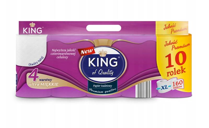 PAPIER toal. 4w KING QUALITY 10szt BIAŁY  /7/