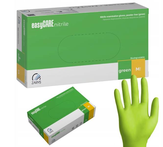 RĘKAWICE NITRYLOWE  L 100szt easyCARE ZIELONE!!!