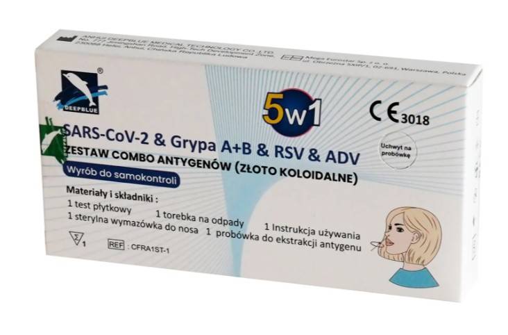 Deepblue Test Combo 5w1 Covid19 Grypa A+B Rsv 1szi