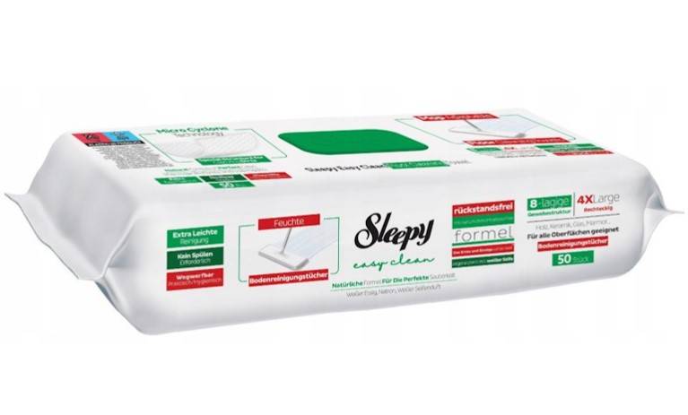 SLEEPY mokre wkłady do mopa 50szt BIAŁE MYDŁO