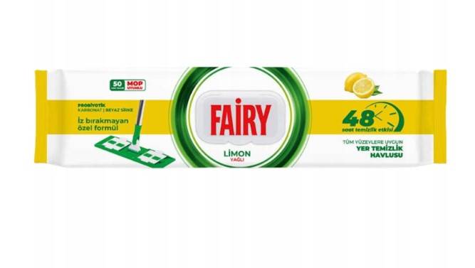 FAIRY mokre wkłady do mopa 50szt CYTRYNA