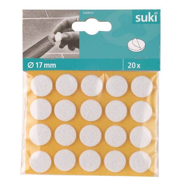 PODKŁADKI filcowe pod meble 20szt okrągłe /fi 17mm