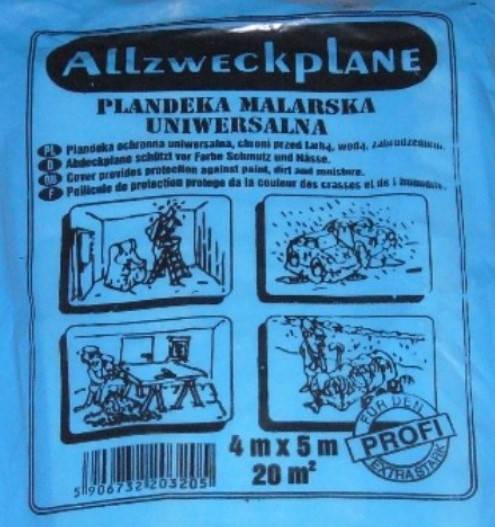 Folia malarska 4x5 MOCNA niebieska