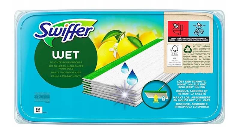 SWIFFER MOP mokre chusteczki do podłóg 12szt ZAPAS
