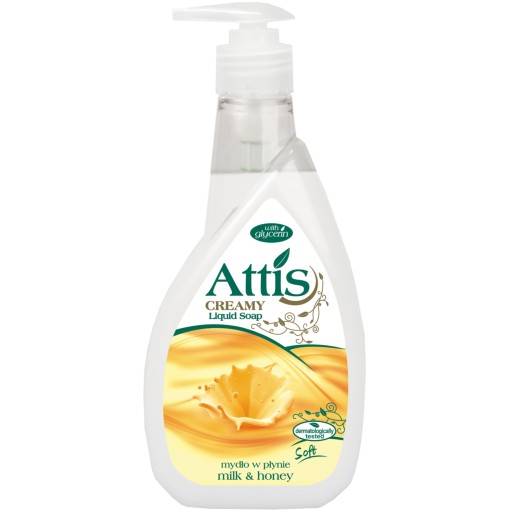 ATTIS mydło 400ml dozownik MLEKO i MIÓD