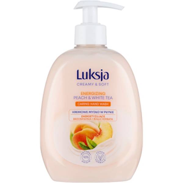 LUKSJA mydło w płynie 500ml PEACH & WHITE TEA