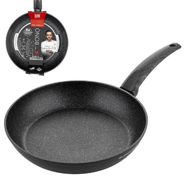 PATELNIA 26cm aluminiowa BONO marmurowa