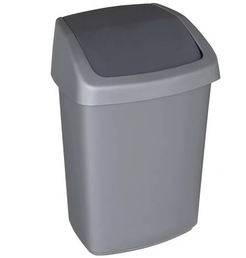 KOSZ uchylny 25L SWING 03986 SREBRNY szara pokr.
