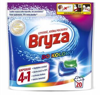 BRYZA kapsułki do prania 4w1  20szt DO KOLORU /6/