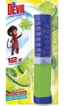DR DEVIL punktowy żel do WC 75ml LIME TWISTER