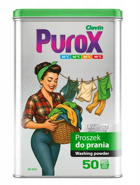 PUROX 3kg proszek biały PUSZKA
