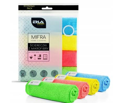 ERLA MIFRA zest. 4szt ściereczek z mikrofibry30x30