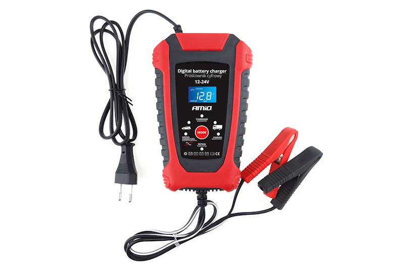 Prostownik cyfrowy 12V/24V AMIO 02379