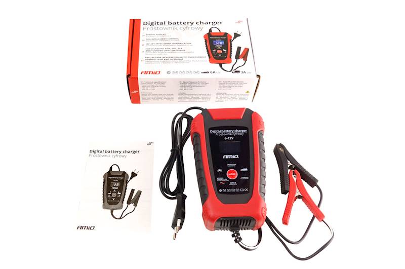 Prostownik cyfrowy 12V/24V AMIO 02379