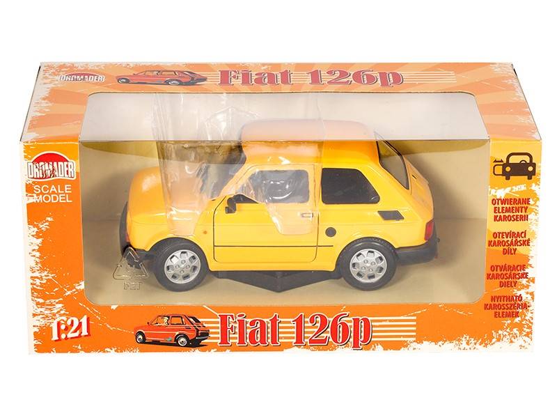 Model Fiat 126p ŻÓŁTY