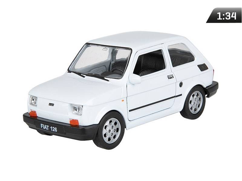Model FIAT 126p 1:34 BIAŁY
