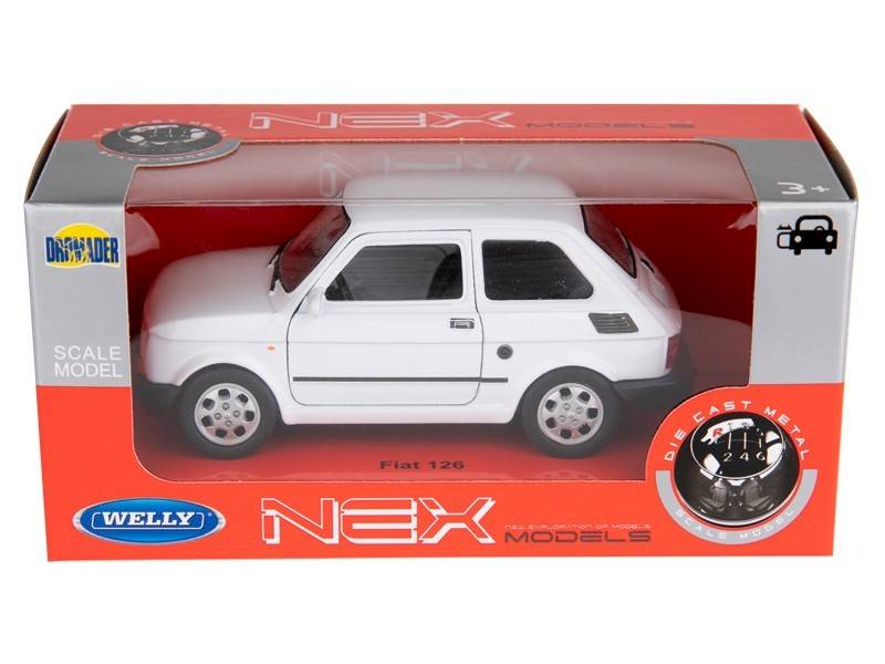Model FIAT 126p 1:34 BIAŁY