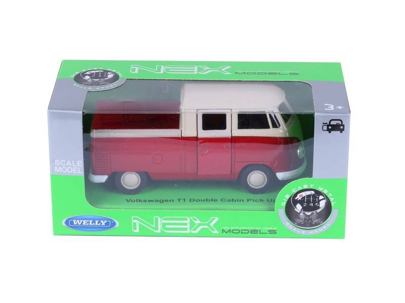 Model VOLKSWAGEN T1 CZER-KREM PICK UP 1:34