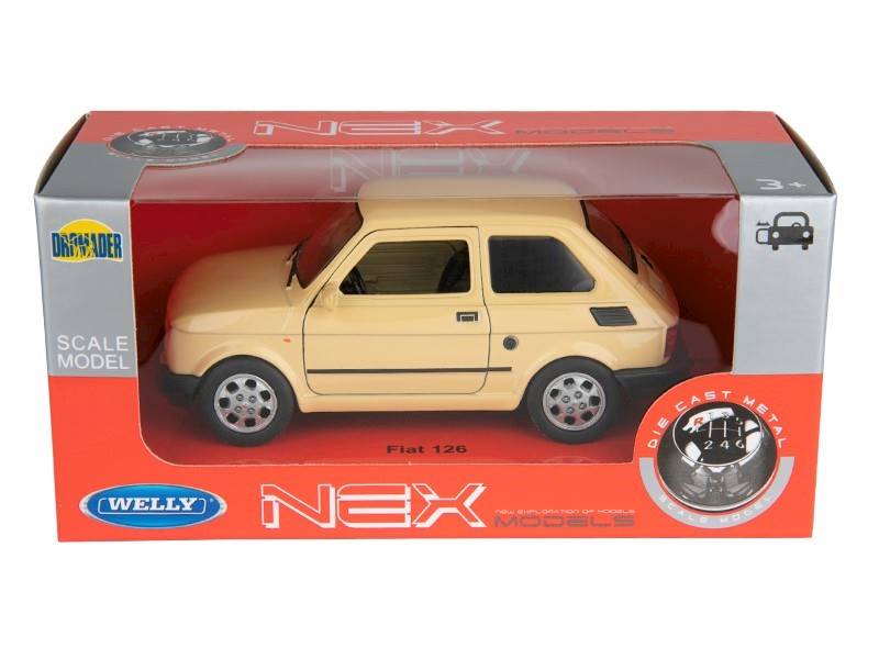 Model FIAT 126p 1:34 KREMOWY