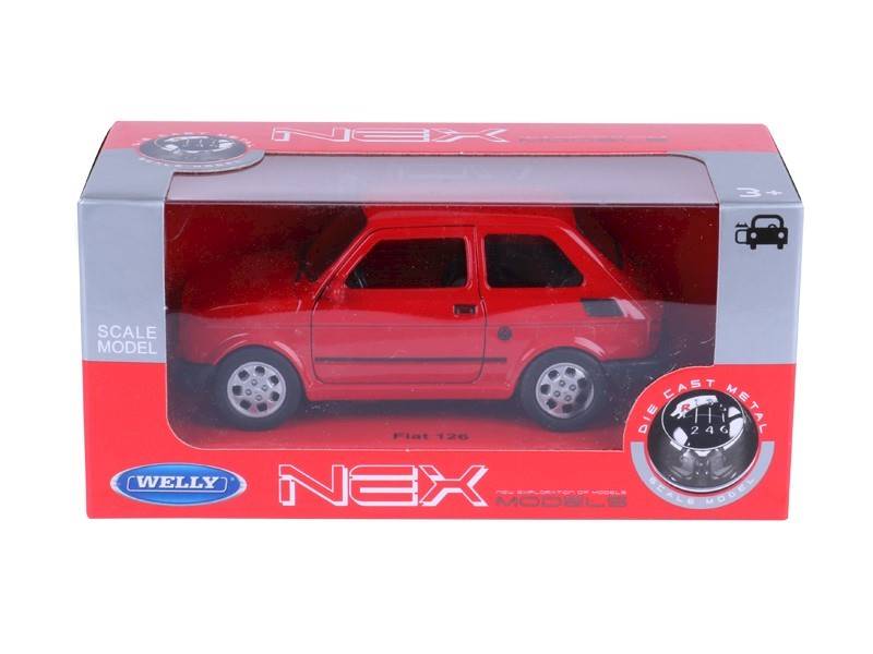 Model FIAT 126p 1:34 CZERWONY