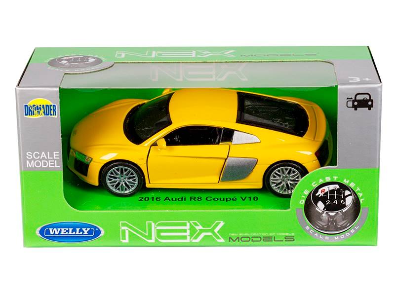 Model AUDI R8 COUPE V10 2016r. ŻÓŁTY 1:32