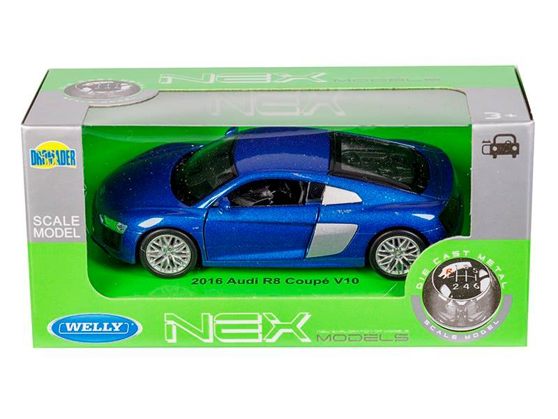 Model AUDI R8 COUPE V10 2016r.NIEBIESKI 1:32