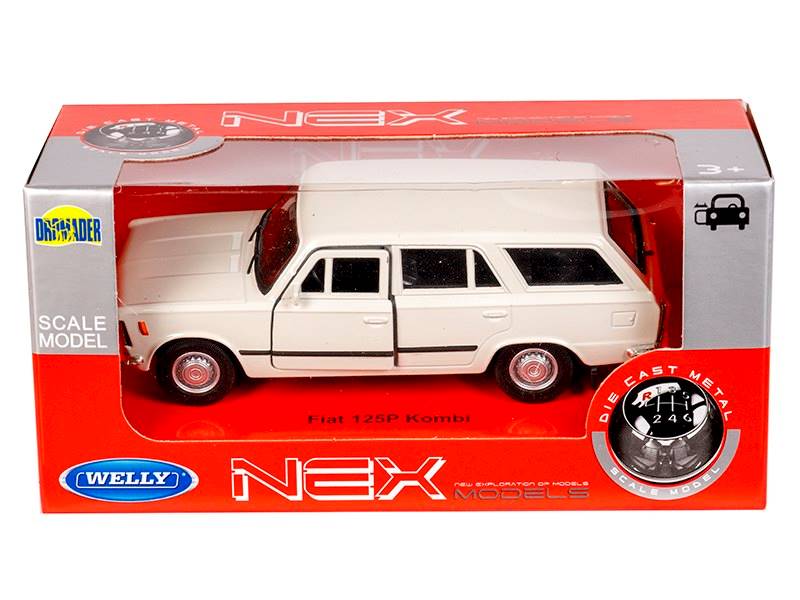 Model fiat 125p KOMBI BIAŁY 1:34