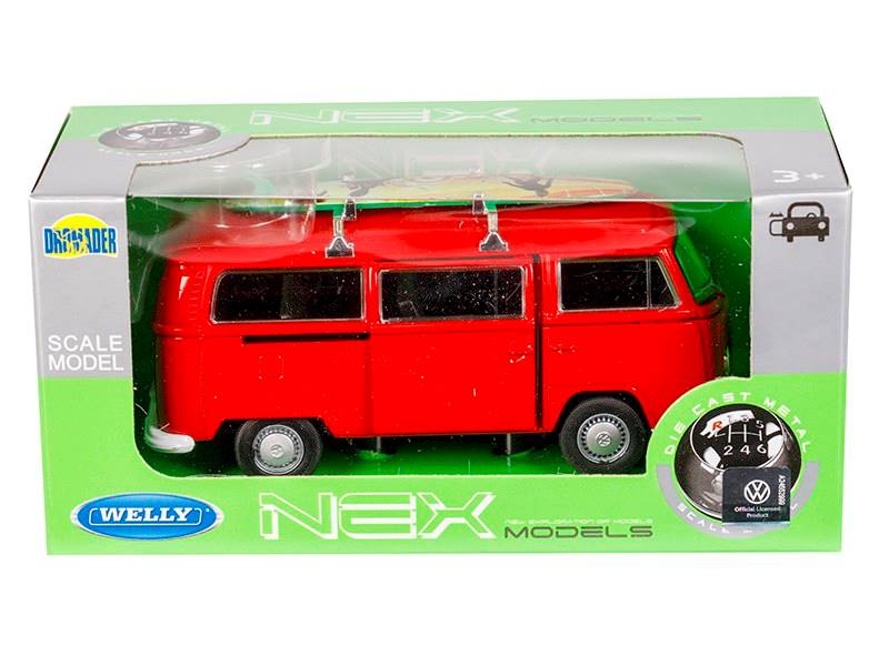 Model VW BUS T2 czerwony 1972r.1:32
