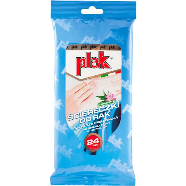 Preparat PLAK Ściereczki do rąk Aloes i Lotos