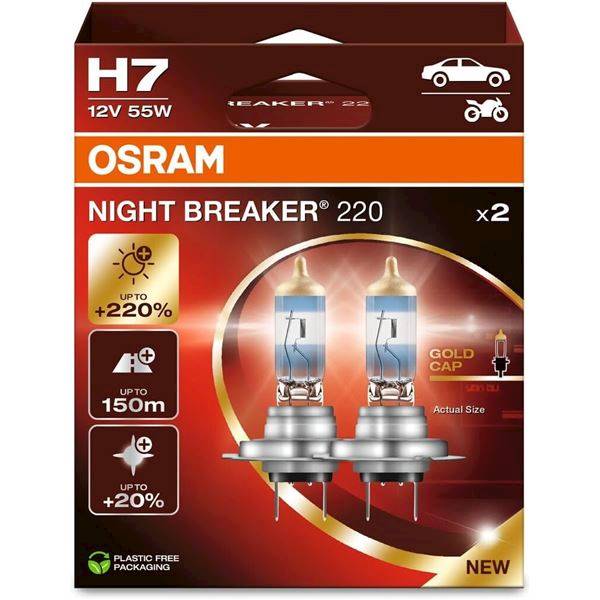 Żarówka H7 12V 55W +220 OSRAM 64210NB220-2HB