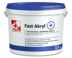 TYNK AKRYLOWY Z DODATKIEM SILIKONU FAST AKRYL+ gran.1,0mm (15kg/op.)