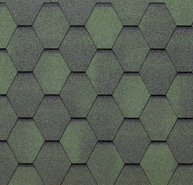 GONT ECOROOF HEXAGONAL SHADED GREEN-279 gr.3,0mm (2,30m2/op.)