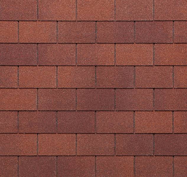 GONT TOP SHINGLE RECTANGULAR SHADED RED-507 gr.3,0mm (3,50m2/op.)