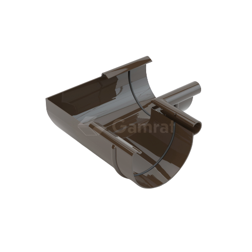 GAMRAT PVC NAROŻNIK RYNNY WEWN. (125) BRĄZ (RAL 8019)