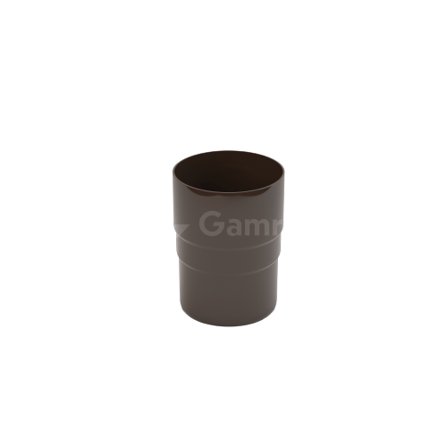 GAMRAT PVC ZŁĄCZKA RURY SPUSTOWEJ (MUFA) (90) BRĄZ (RAL 8019)