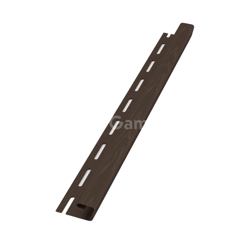 PODSUFITKA GAMRAT LISTWA PVC typu J (dł. 3mb/szt.) BRĄZ CIEMNY (RAL 8019)