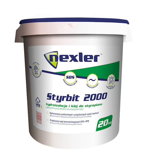 STYRBIT 2000 NEXLER KLEJ DO KLEJENIA EPS i XPS DO ŚCIAN FUNDAMENT. (20kg/op)