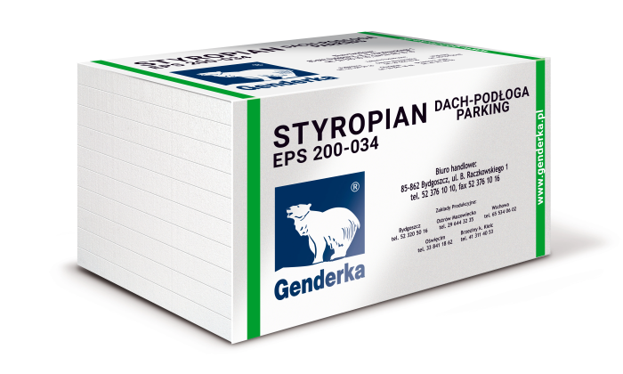 STYROPIAN EPS 200-034 DACH-PODŁOGA-PARKING gr.100mm (0,3m3/op.=3,0m2/op.) 1000x500