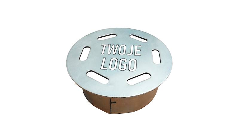 Wywietrznik studni kablowych ø 165mm x 60mm z logo - ocynkowany