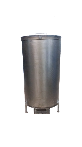 Piec do palenia trocin - trociniak średni z blachy ≠ 1.5mm ( Ø 470mm x 810mm )