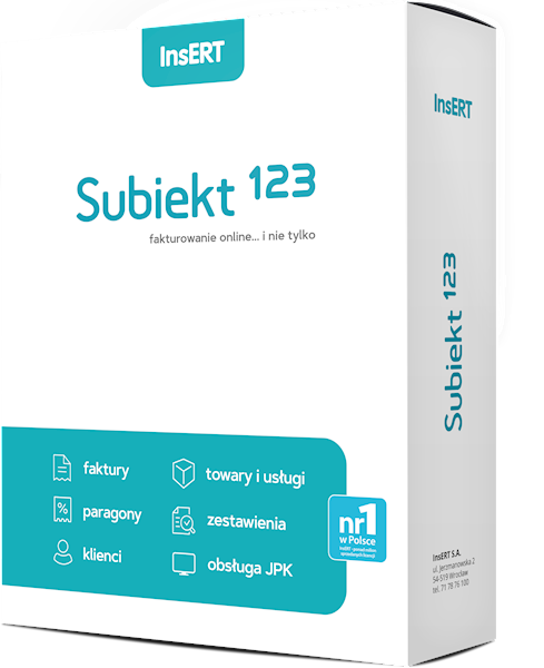 Subiekt 123 dla InsERT GT - lic. specjalna z KSeF